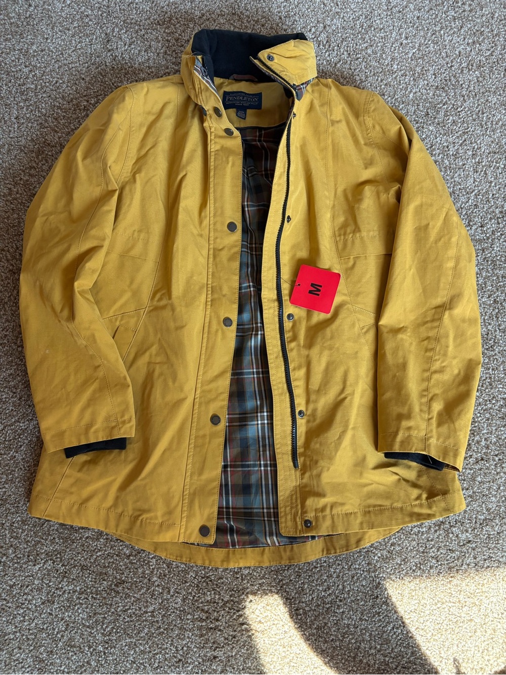 Pendleton Womens Yellow Field Rain Jacket